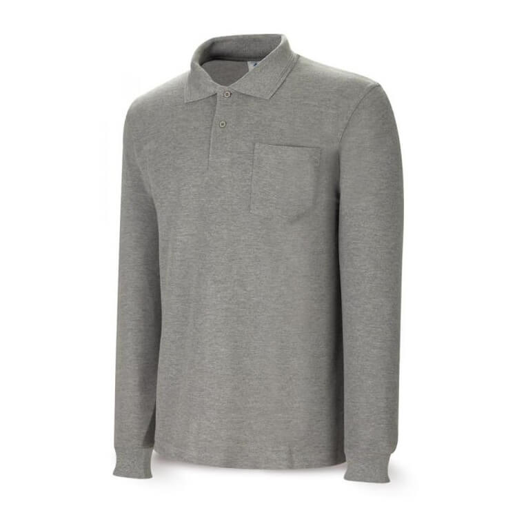 Polo manga larga 100% algodón gris 1288-POLGML - Referencia 1288PAMLG